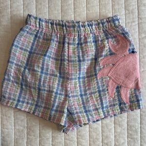 Baby Plaid Swim Trunks with Pink Crab by J. Bailey